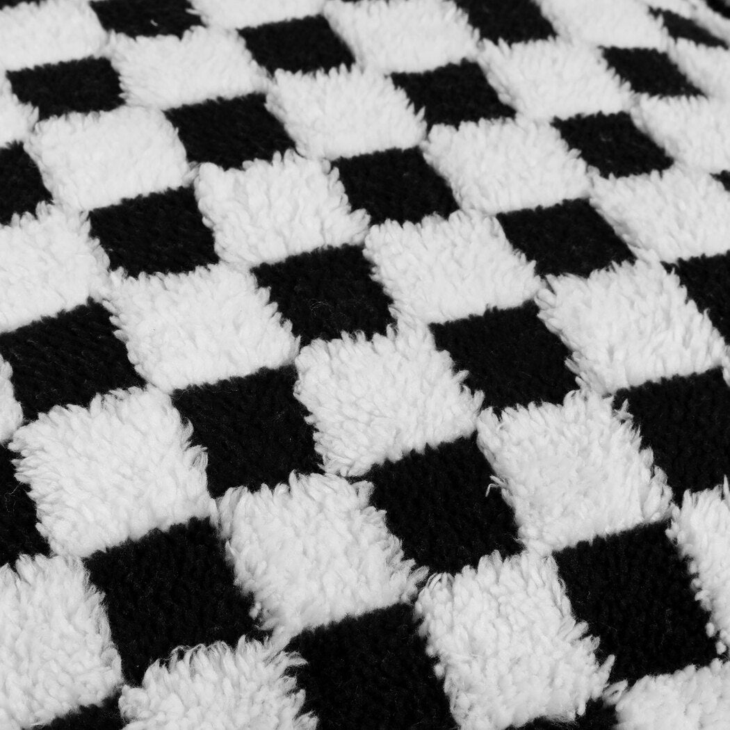 Pawz Pet Bed Plush Checkered Washable Bed